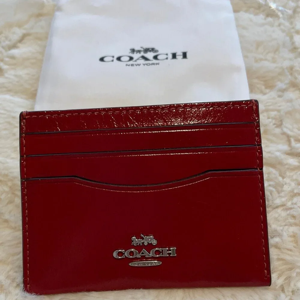 Coach Slim Card Holder with ID window ~ NWT - Picture 1 of 7
